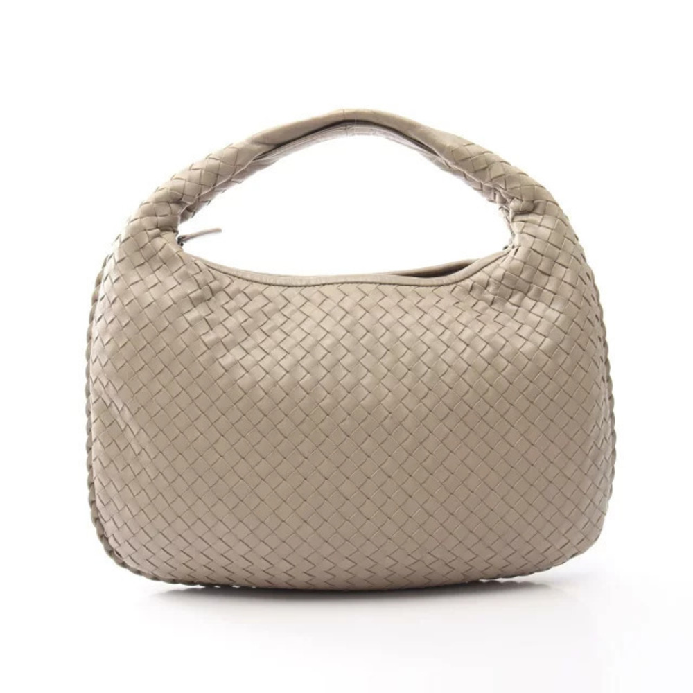 Bottega Veneta Intrecciato Shoulder Bag Leather Beige Cream